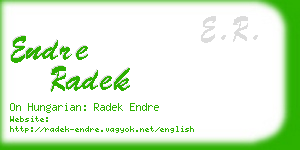 endre radek business card